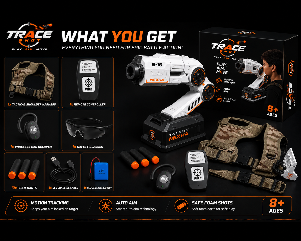 TraceShot™ Head-Tracking Foam Blaster