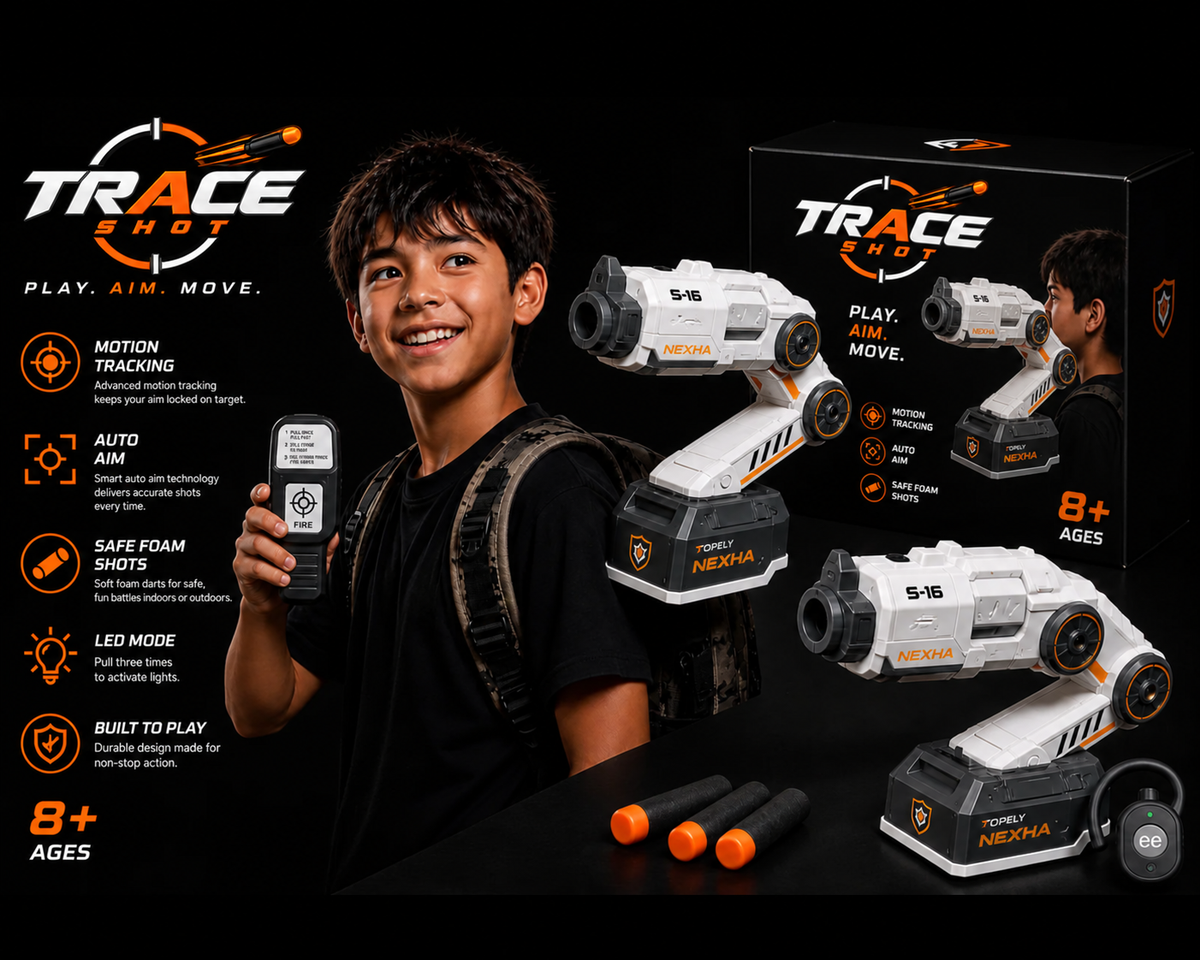 TraceShot™ Head-Tracking Foam Blaster